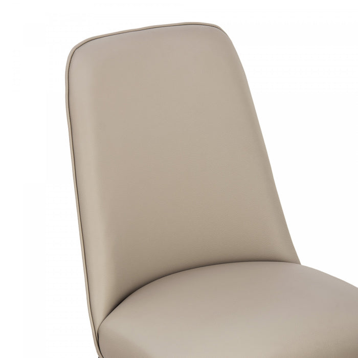 Belmont Contemporary Wood Upholstered Side Chair in Taupe - Set of 2