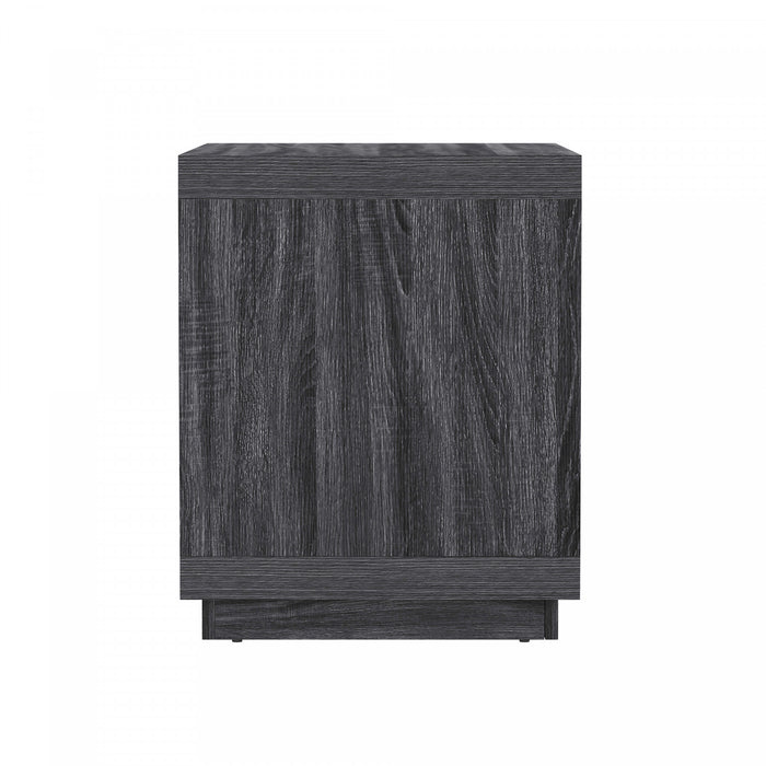 Navis Contemporary 26\" Nightstand in Charcoal Gray (2-Drawer)
