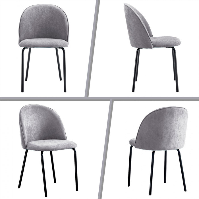 Ethan Ergonomic Dining Chairs Set of 2,Grey Accent Chair