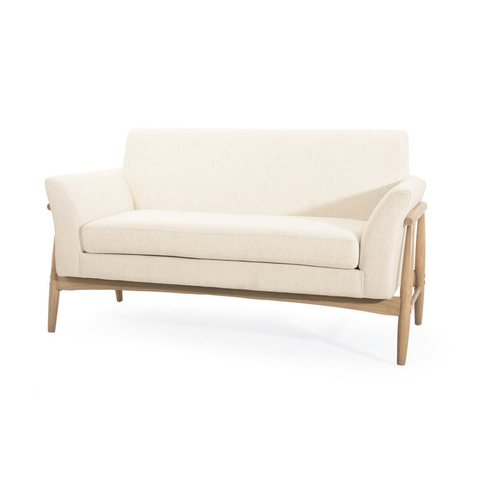 Harper Compact Seating Fabric Modern Loveseat,Beige