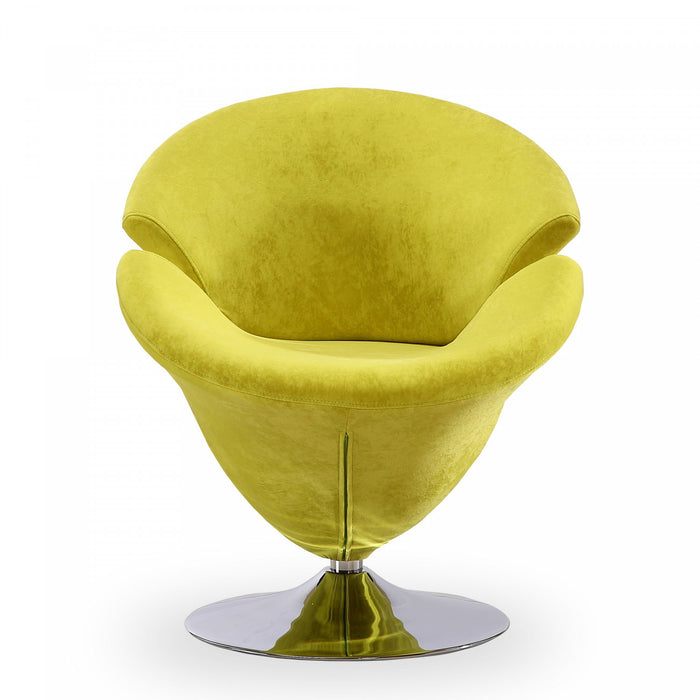 Tulip Modern 1-Piece Accent Chair in Green, Orange, Red and Yellow