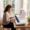 Costway 61 Key Keyboard Piano for Beginners,Electric Portable Digital Piano with Music Stand White