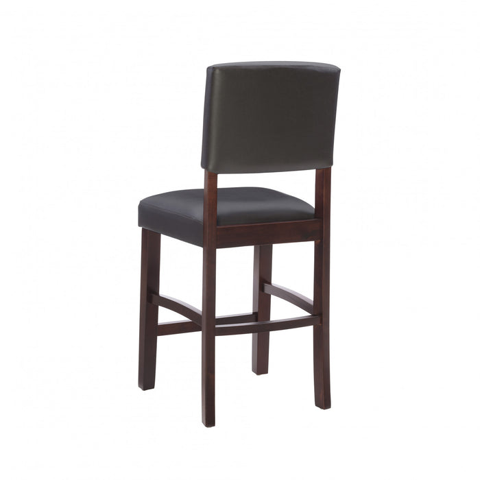 Monaco Faux Leather Counter-Height Stool - Espresso