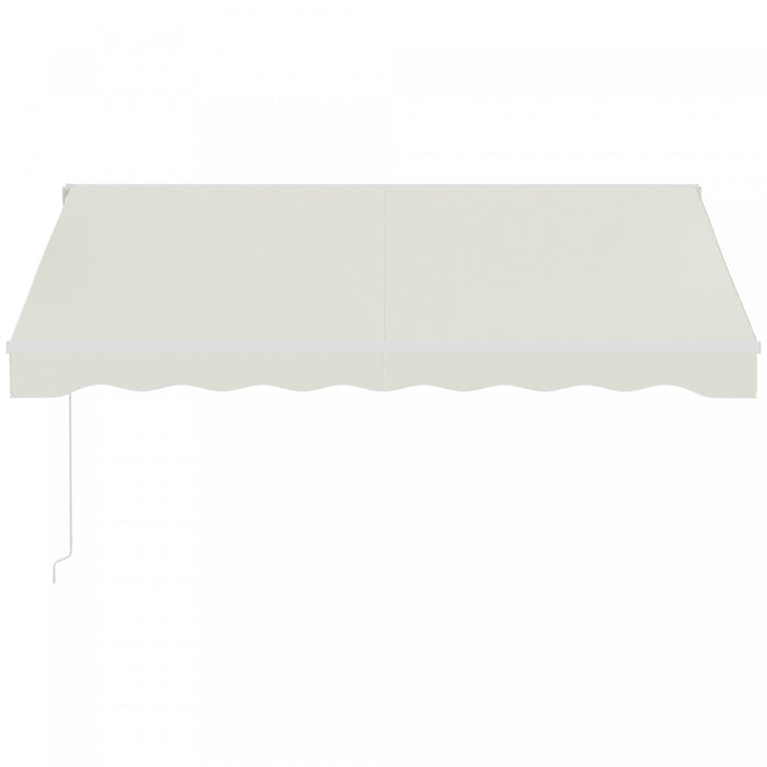 Outsunny 10' X 8' Electric Retractable Awning W/ Remote Controller, Cream White