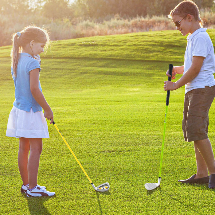 Ultimate Junior #7 Iron For Kids With Fiberglass Shaft & Headcover Junior Practice Golf Club Yellow