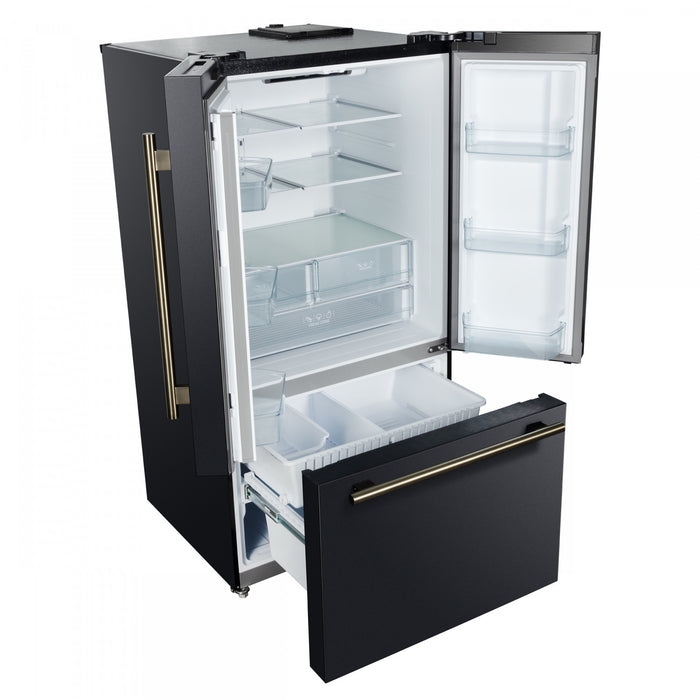 Forno Rivello 36 Inch Black French Door Refrigerator, Energy Star Certified - FFFFD1783-36BLK
