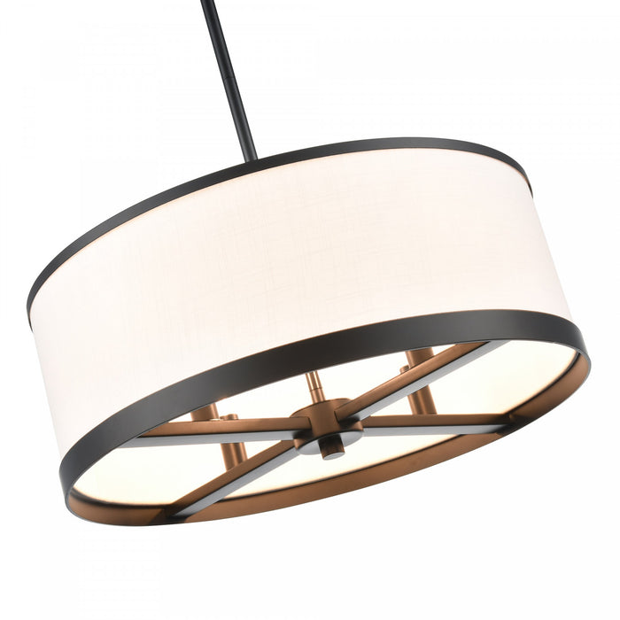 High Street 4 Light Chandelier 18\", Black