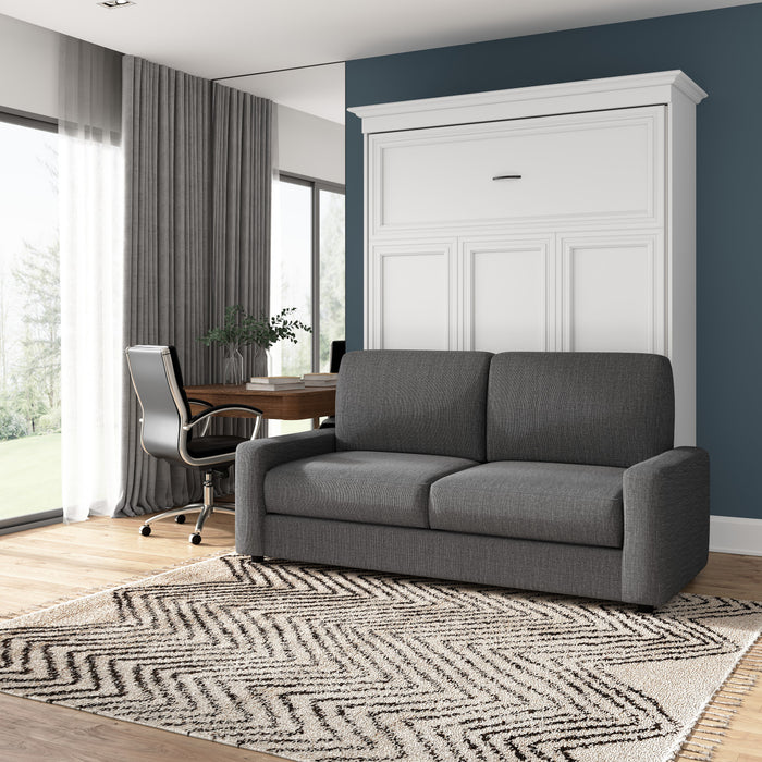 Bestar Versatile Queen Murphy Bed with Sofa (78 W) - White