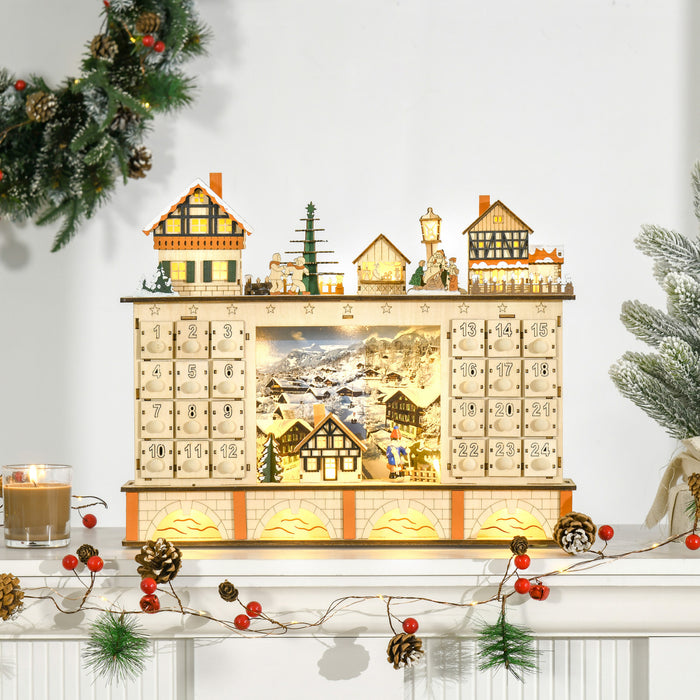 Homcom 17\"christmas Advent Calendar