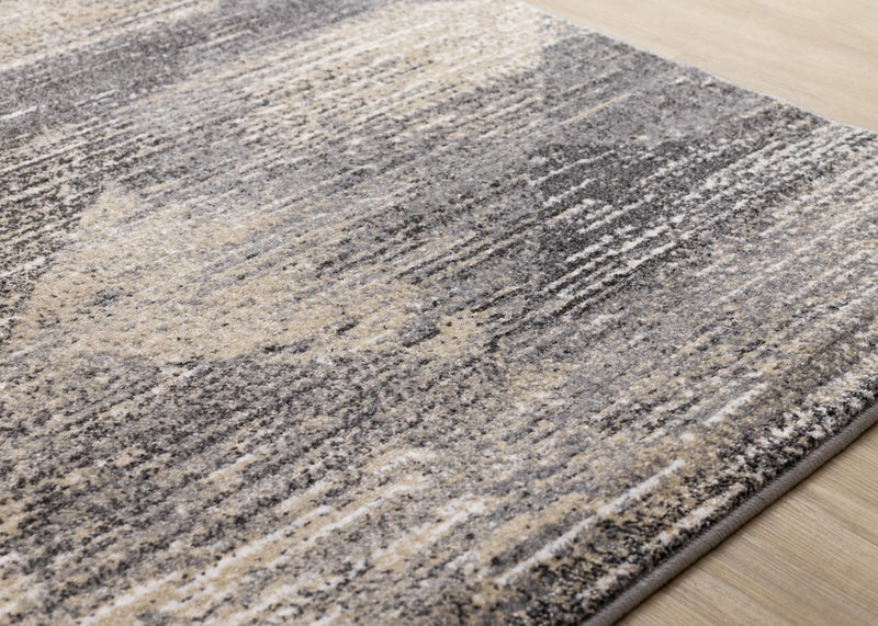 Dayton Grey Beige White Distressed Diamond Pattern Rug, 7'10\" x 10'6\" Indoor Area Rug