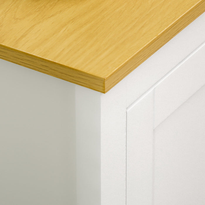 HOMCOM Storage Cabinet, Buffet Cabinet, Sideboard with Doors, White