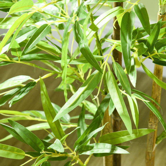 HOMCOM 4ft Artificial Tree Bamboo for Indoor Home Decor