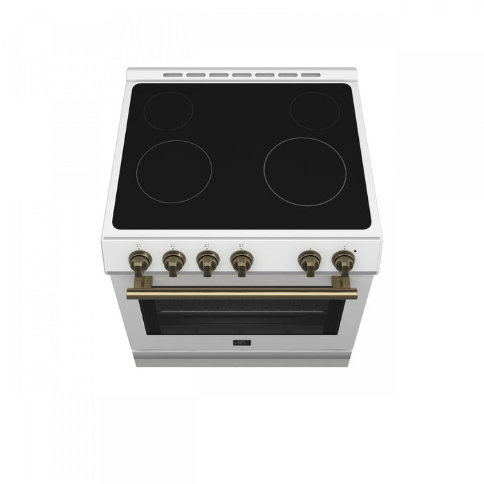 Leonardo Espresso 30\" Slide-In Electric Range in White, 5.0 cu. Ft. - FFSEL6022-30WHT