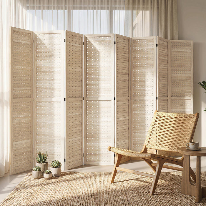 HOMCOM 8 Panel Folding Room Divider Privacy Screen Indoor Home Decoration