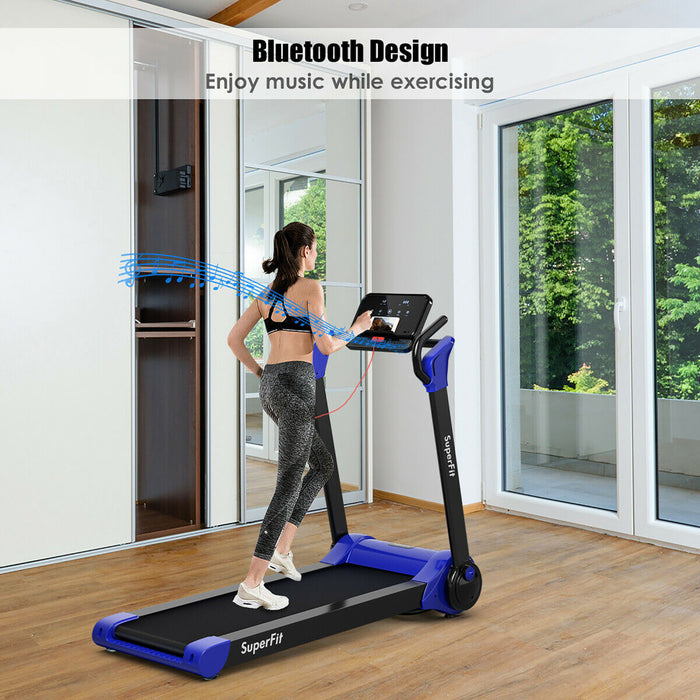 Superfit 2.25hp Folding Electric Motorized Treadmill W/ Speaker