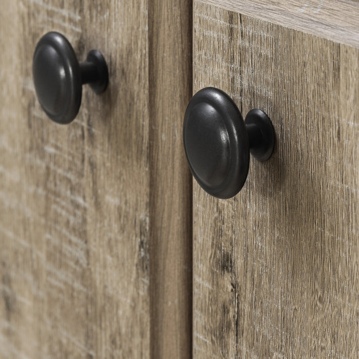 Morgan 4-door Storage Cabinet - Weathered Oak 