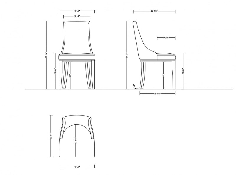 Shubert Modern 6-Piece Dining Chair Set in Tan