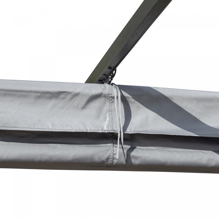 Outsunny 10' X 10' Outdoor Retractable Pergola Canopy, Metal Patio Shade Shelter For Backyard, Porch Party, Garden, Grill Gazebo, Grey
