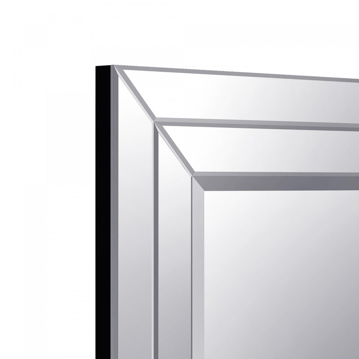 Clamp 24 Inch All-Glass Rectangular Mirror In Chrome