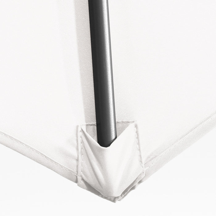 Outsunny ⌀ 9.6' Patio Hanging Offset Umbrella Aluminum Pole, 360° Rotation