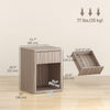 HOMCOM Modern Nightstand Set of 2, Bedside Table for Bedroom, Grey