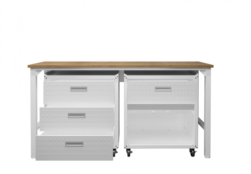Fortress Modern 3-Piece Garage Set in White Garage Storage