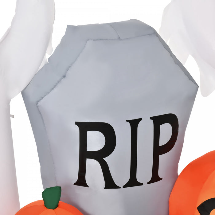 Homcom 4ft White Ghost Inflatable Halloween Decoration