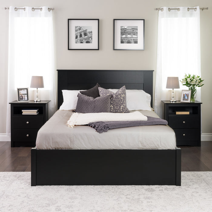 Queen Flat Panel Headboard - Black