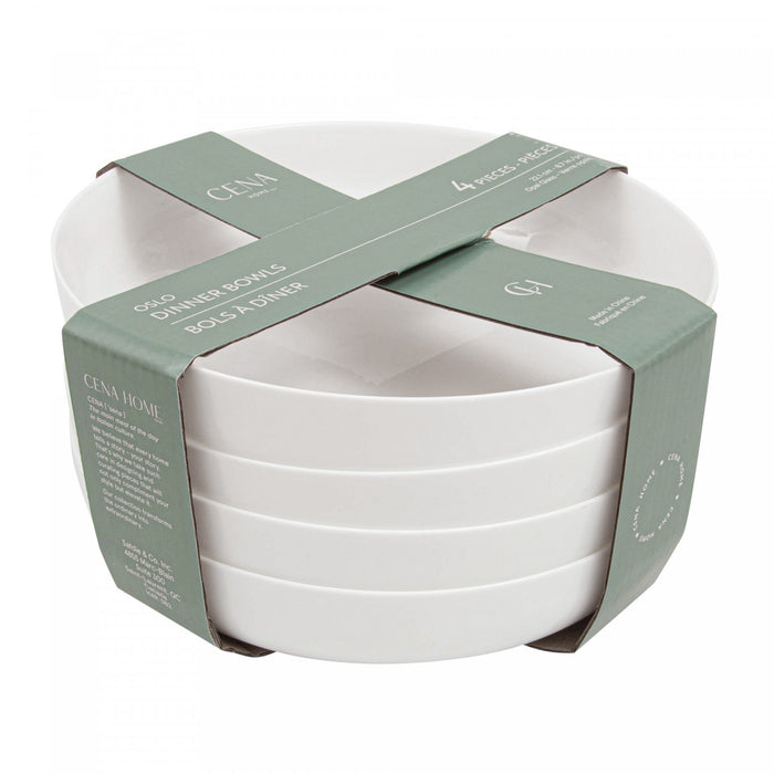 Oslo Opal Glass Pasta Bowls, Set of 4 
