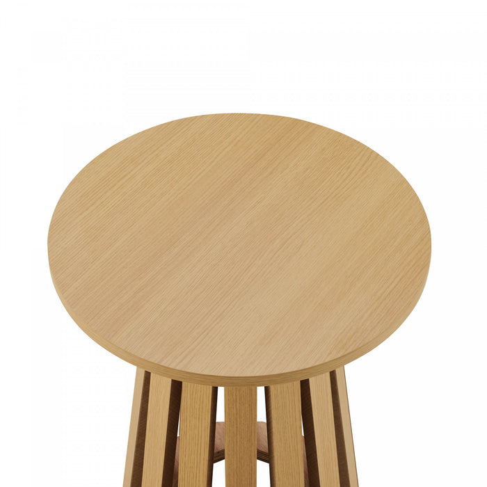 Layla Scandinavian Modern End Table in Light Oak - Set of 2