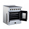 Galiano 30 Inch French Door Electric Range, 4 radiant burners, 4.32 cu.ft., White - FFSEL6917-30WHT | Cuisiniere electrique Galiano de 30 po avec portes francaises, 4 foyers, 4,32 pi³, blanc – FFSEL6917-30WHT