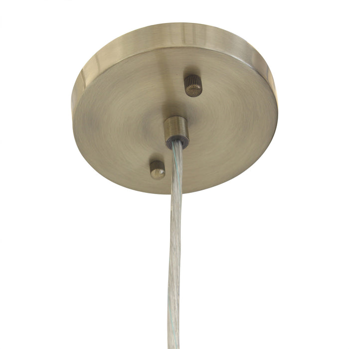 Boden Rattan Pendant Light, Natural & Nickel, 16\"D Lamp