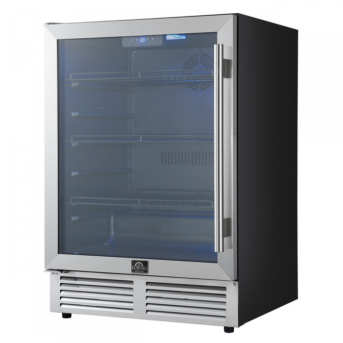 Forno Frescolino 24\" Beverage Cooler, Stainless Steel, 188 Can Capacity, -FWCDR6665-24S