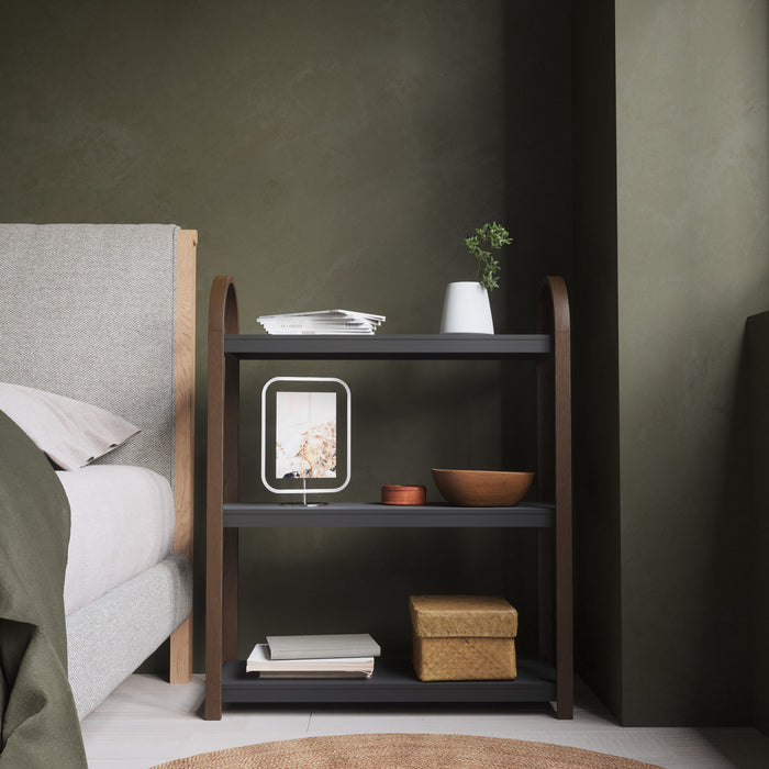 Umbra Modern Bellwood 3-Shelf Bookcase - Black and Walnut