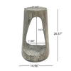 Brio 26.57" Rustic Tree-Stump MGO Accent Table, Unique Wood Grain Indoor Side Table, Grey | Table d'appoint style souche Brio 26,57 pouces MGO, table laterale interieure grain de bois unique, gris