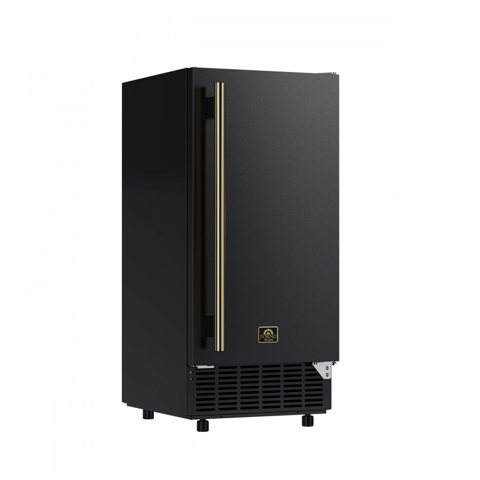 Forno Cristallo 15 Inch Freestanding/Undercounter Ice maker, 79.4 lbs, Black- FIMBI7313-15BLK Ice Maker