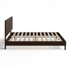 Tricia Wood Platform Bed with Headboard in Dark Brown - Queen Size | Tricia lit plateforme en bois avec tête de lit brun foncé - Grand