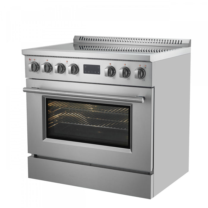 Forno Torino 36\" Induction Range, Stainless Steel - FFSIN0936-36
