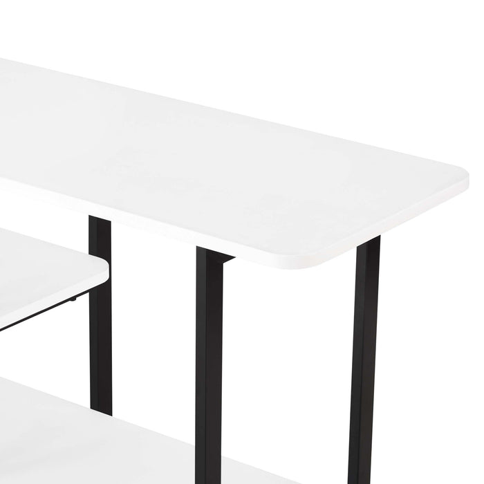 Celine Contemporary Modern 71\" Console Table in White (3-Shelf)