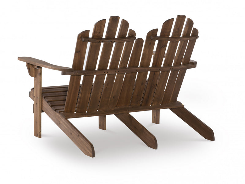 Adirondack Double Bench Patio Seat - Teak