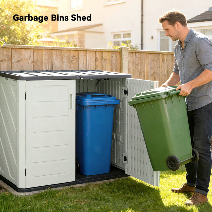 Outsunny 35 Cu.Ft Outdoor Storage Cabinet, Waterproof with Openable Top