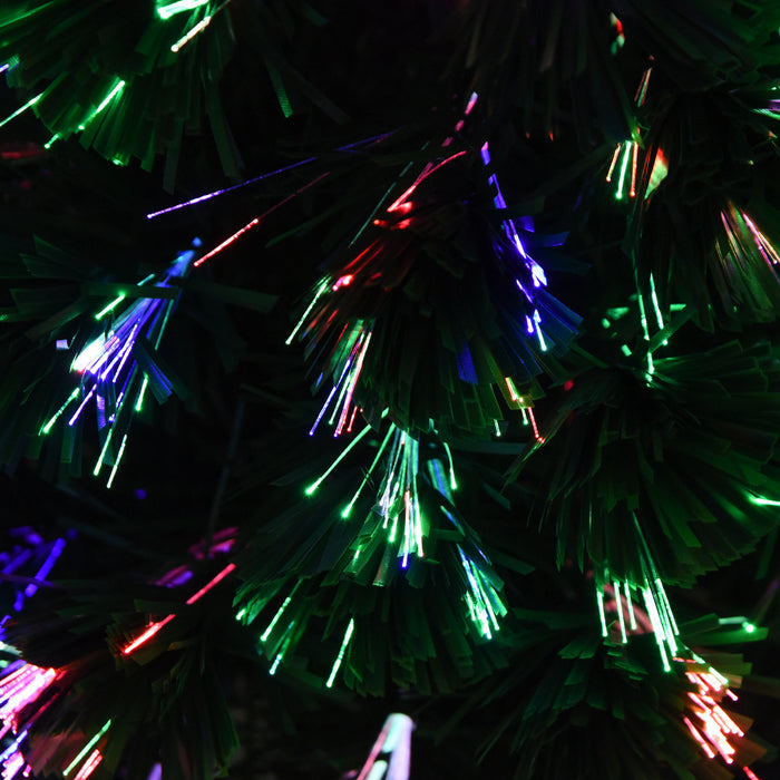 Homcom 2.5ft Prelit Artificial Tabletop Christmas Tree With Fiber Optics And 85 Tips