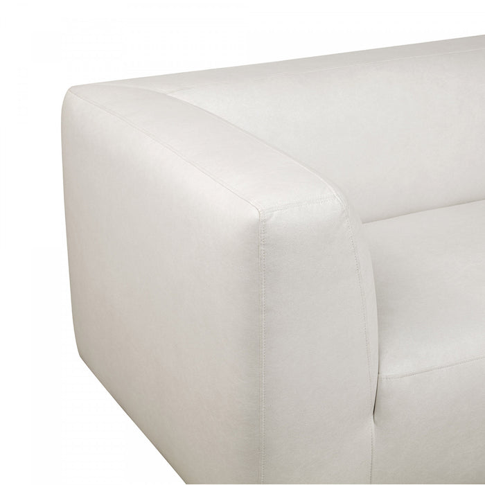 Lukas Contemporary Modern 89\" Upholstered Sofa in Cream