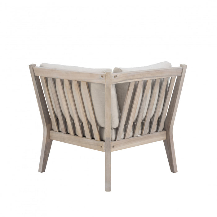 Teagon Outdoor Corner Patio Chair Patio - Natural Beige