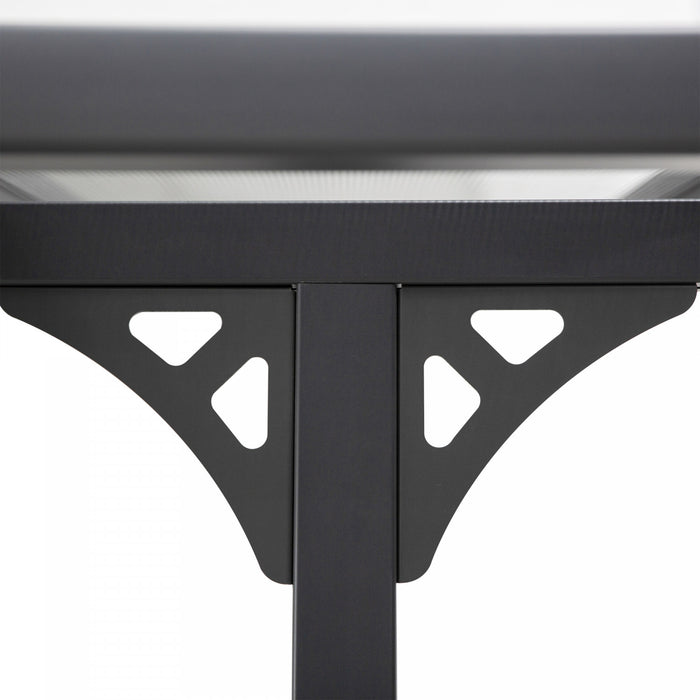 Outsunny 10' X 10' Outdoor Hardtop Pergola Polycarbonate Roof Gazebo Grey