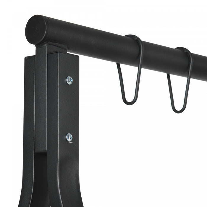 Outsunny Swing Stand, Metal Swing Frame, 528 Lbs Weight Capacity, Black