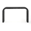 Cedar 52 Inch Wood Console Table with Curved Edge and Distressed Finish, Black | Cedar Table Console en Bois 52 po avec Bord Courbe et Finition Vieillie, Noir