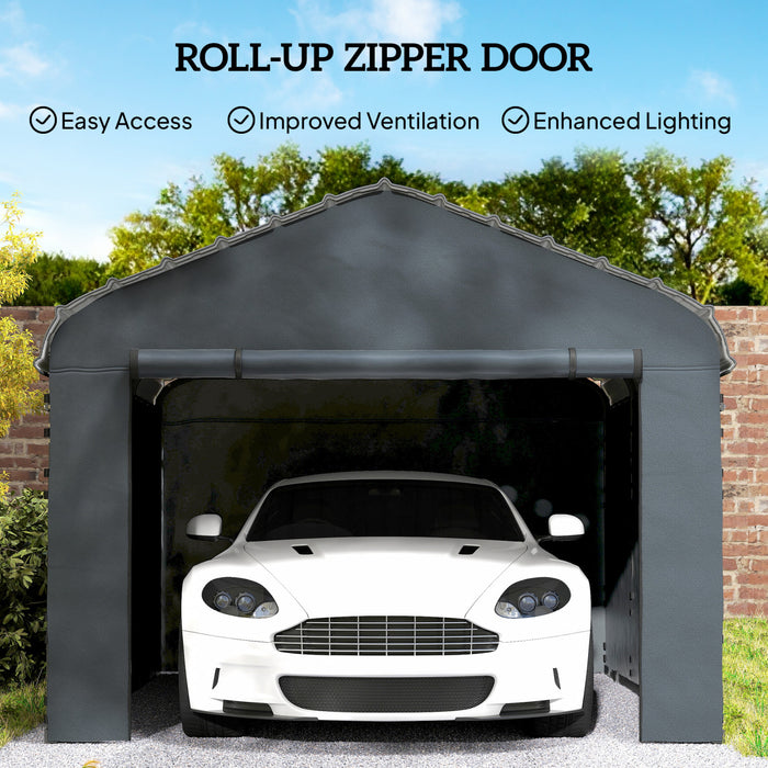 Outsunny Carport Replacement Canopy Cover Sidewalls for 12' x 20' Carport