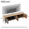 Mason TV Stand with Storage Cabinets and Open Shelving,Natural | Mason meuble TV – meuble avec placards de rangement et etageres ouvertes, finition naturelle