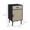 HOMCOM Bedside Table Set of 2 with Storage Drawer for Bedroom Living Room